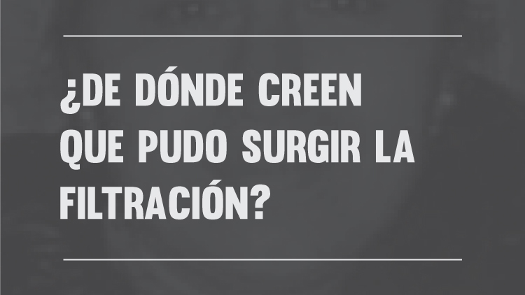 ¿De dónde creen que pudo surgir la filtración?